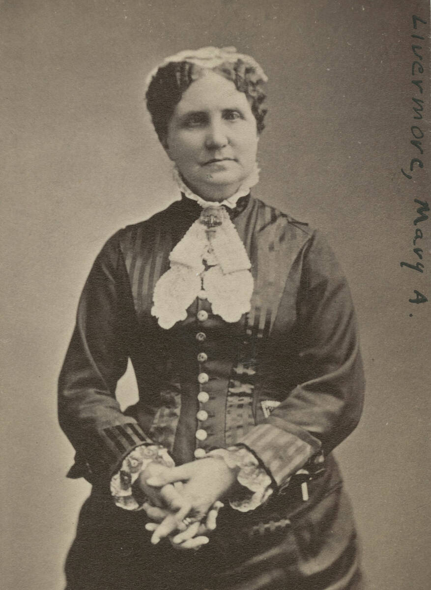 three-quarters portrait of Mary A. Livermore