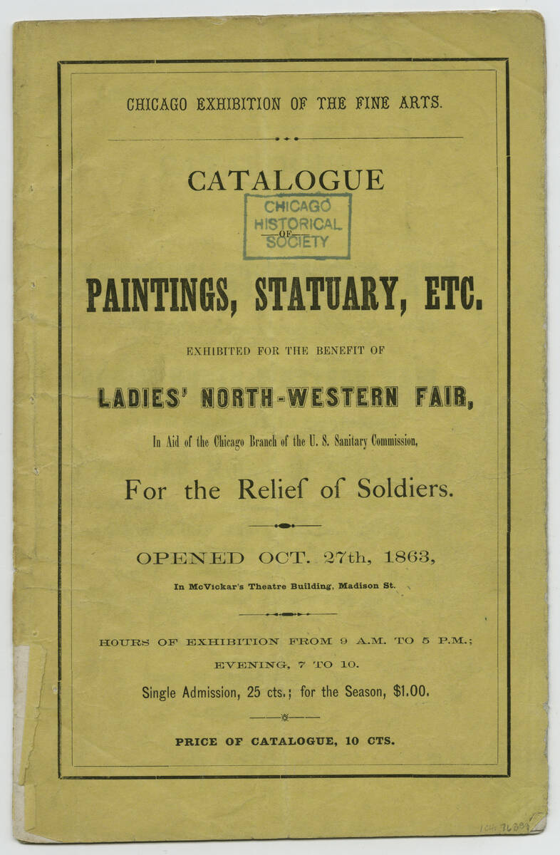 Front cover of Catalogue of Paintings, Statuary, Etc. for the Great Northwestern Fair,